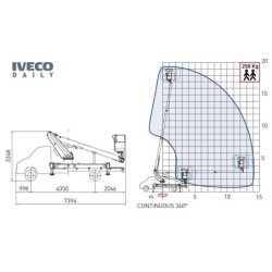 Nacela cu brat telescopic articulat montata pe autosasiu COMET Eurosfilo 19/2/14 HQ H 19m L 14m 250KG