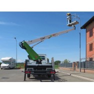 Nacela cu brat telescopic articulat montata pe autosasiu COMET Eurosfilo 14/2/9 HQ H 14m L 9m 200KG