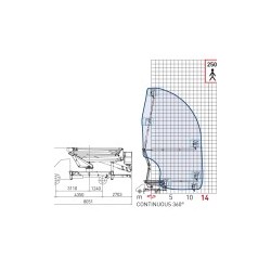 Nacela cu brat telescopic dublu articulat, pe autosasiu, COMET Euro Sky 28/2/14 HQ H 28m L 14m 250KG