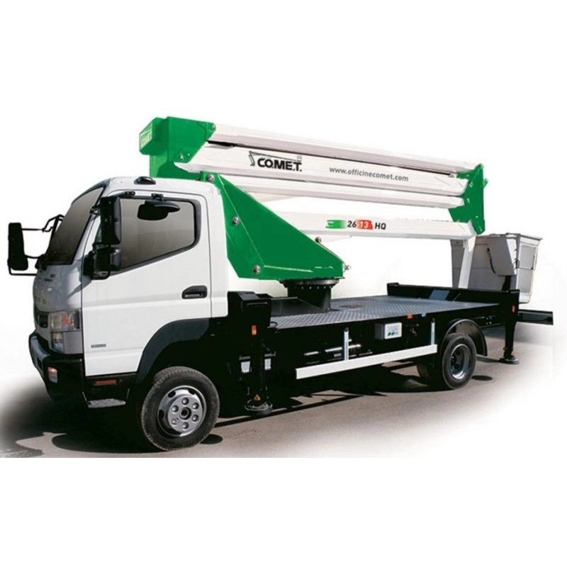 Nacela cu brat telescopic dublu articulat montata pe autosasiu COMET Euro Sky 26/2/13 HQ H 26m L 13m 250KG