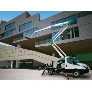 Nacela cu brat telescopic dublu articulat pe autosasiu COMET EuroSky 22/2/10HQ JIB H 22m L 10m 200KG