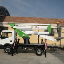 Nacela cu brat telescopic dublu articulat montata pe autosasiu COMET Euro Sky 21/2/9 HQ-H+H H 21m L 9m 260KG