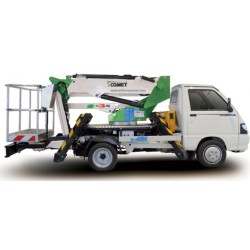 Nacela cu brat telescopic dublu articulat montata pe autosasiu COMET Euro Sky 16/2/6(7.5) HQ JIB 16m L 7,5/6m 120/200KG