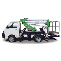 Nacela cu brat telescopic articulat montata pe autosasiu COMET Euro SKY 14/2/6 HQ JIB H 14m L 9m 200KG