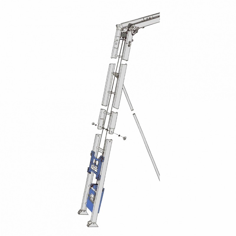 Elevator materiale constructii GEDA 250 STANDARD complet echipat, H=19m