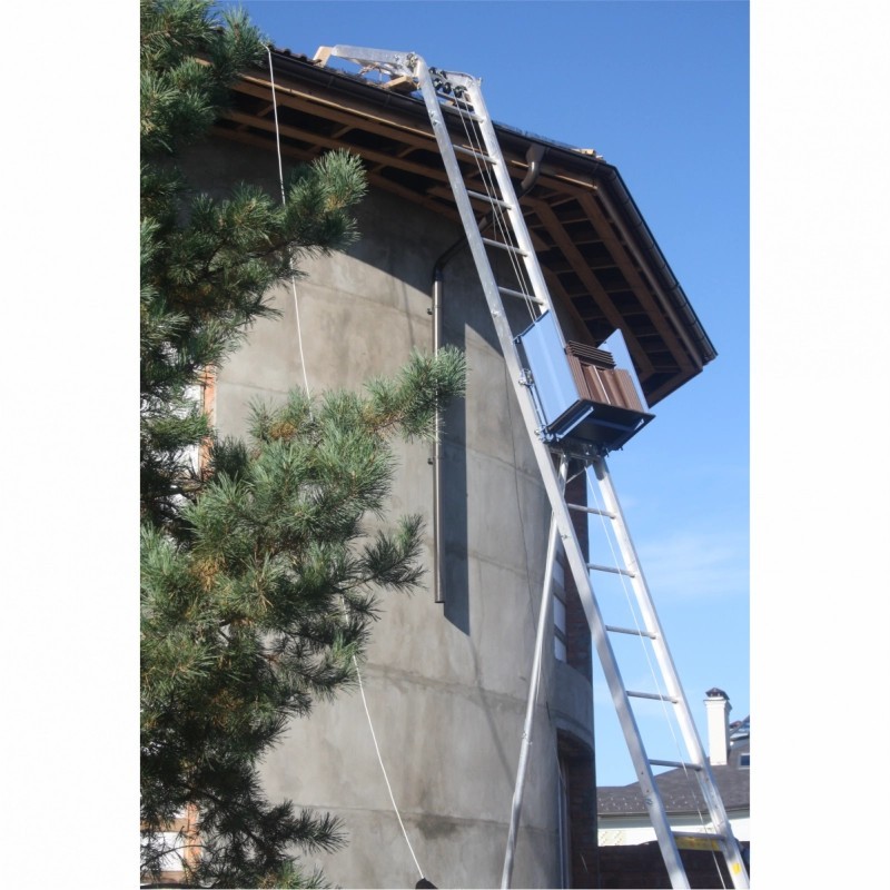 Elevator materiale constructii GEDA 250 FIXLIFT complet echipat, H=13m