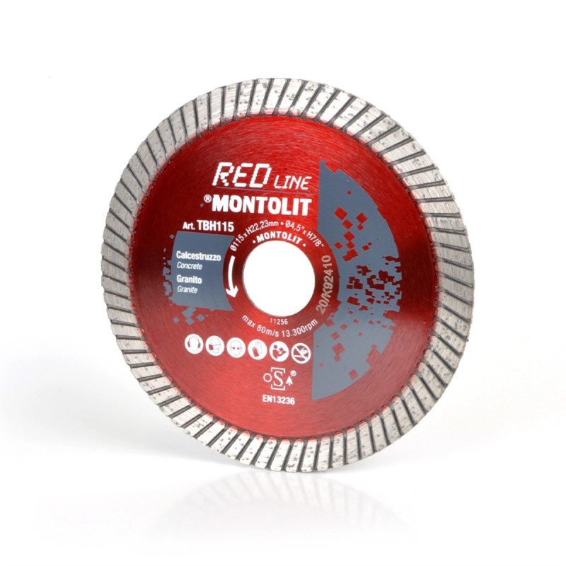 Disc Montolit TBH180 diamantat pentru granit/beton Ø 180 mm