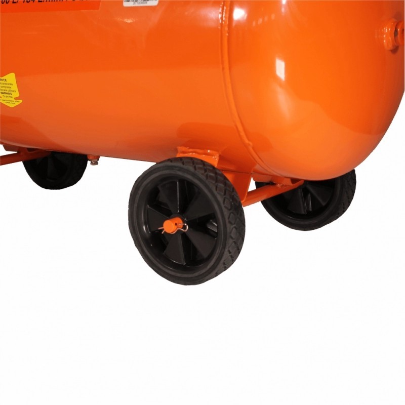 RS Compresor de aer cu piston BISONTE SF020-100 cu ulei 230V 2,0 cp, debit aer 187 l/min presiune 8 bar