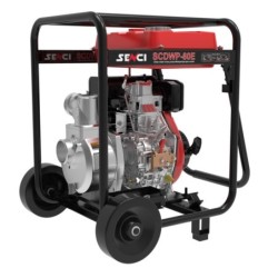 Motopompa ape curate SENCI SCDWP-80E diam. 3&#8243; Diesel, DE, rezervor 12.5L, roti transport
