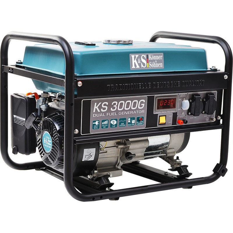 Generator de curent 3 kW HIBRID (GPL + Benzina) - Konner & Sohnen - KS-3000-G