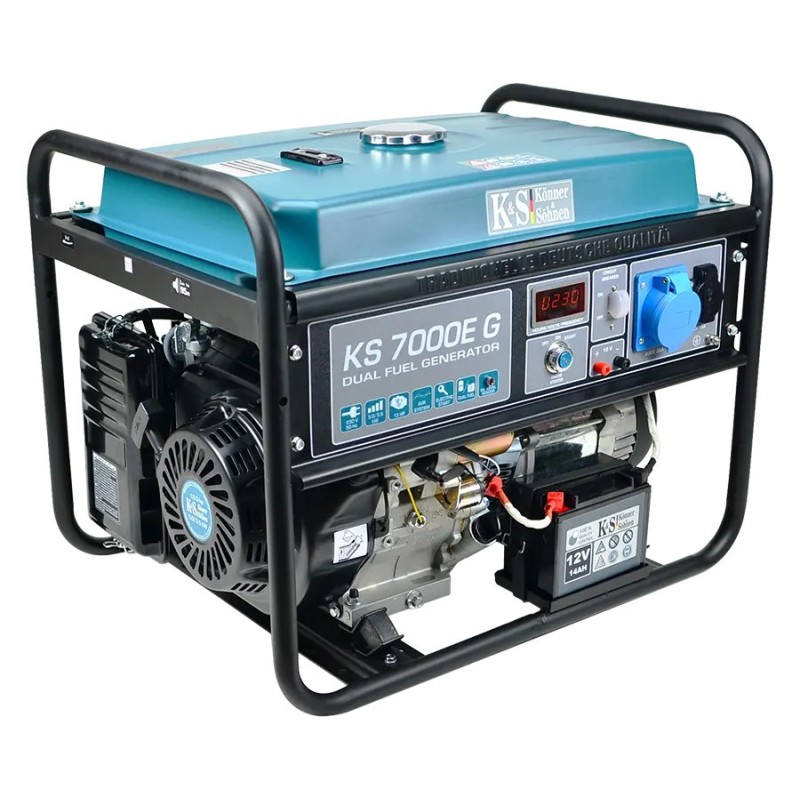 Generator de curent 5.5 kW HIBRID (GPL + Benzina) - Konner & Sohnen - KS-7000E-G