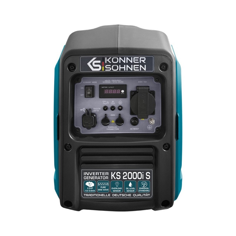 Generator de curent 2.0 kW inverter - benzina - insonorizat - Konner & Sohnen - KS-2000i-S