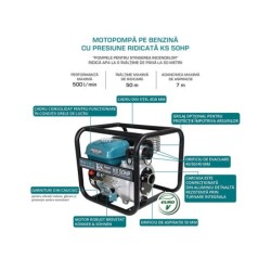 Motopompa apa curata de mare presiune 2" - 500 l / min - Konner & Sohnen - KS-50HP Motopompa apa curata de mare presiune 2" - 500 l / min - Konner & Sohnen - KS-50HP