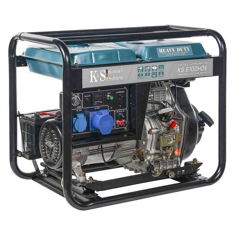 Generator de curent 5.5 kW diesel - Heavy Duty - Konner & Sohnen - KS-6100DE-HD