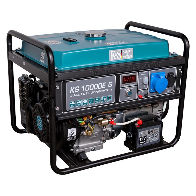 Generator de curent 8 kW HIBRID (GPL + Benzina) - Konner & Sohnen - KS-10000E-G