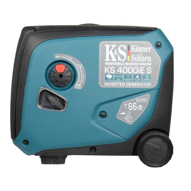 Generator de curent 4 kW inverter - benzina - insonorizat - Konner & Sohnen - KS-4000iE-S-ATSR
