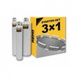 REMS Set 3 carote diamantate UDKB-LS 62 - 82 - 132 mm cu segmente diamantate laser 181111