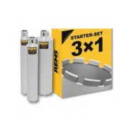 REMS Set 3 carote diamantate UDKB-LS 62 - 82 - 132 mm cu segmente diamantate laser 181111