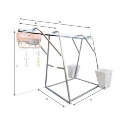 Stand metalic cu sina suport pt. Electropalane pana la 1000kg IORI-CAV1000