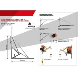 Trepied pt. fixare in exterior - inaltime reglabila 2100-3400 mm pt. Electropalane IORI-MOD-D