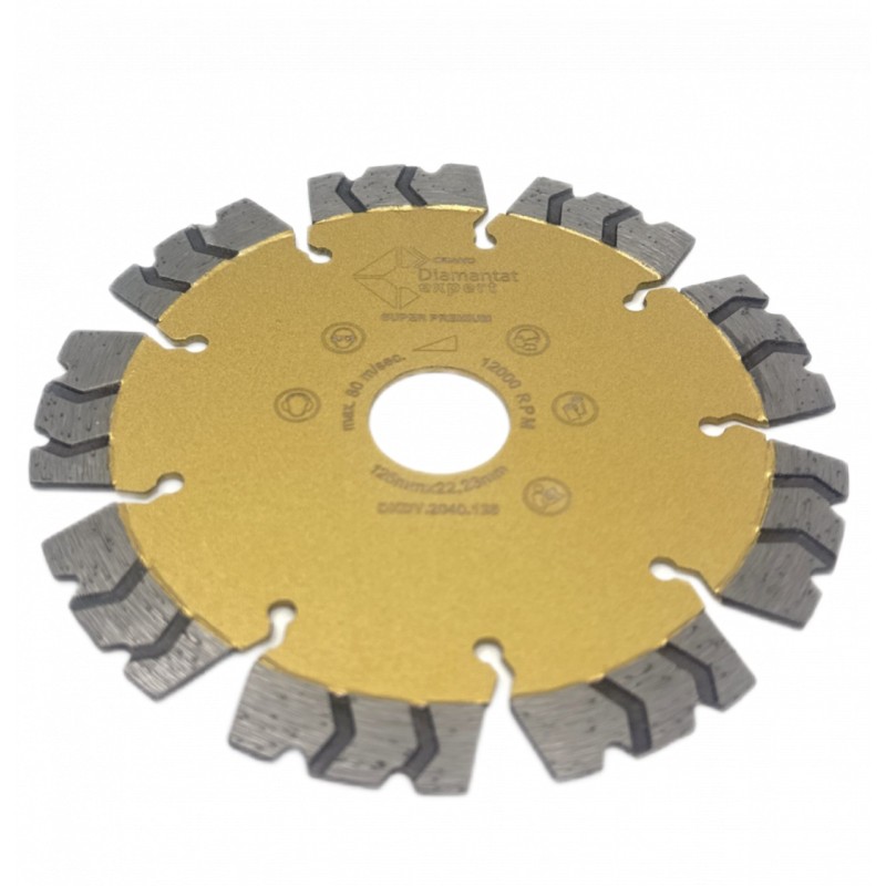 Disc DiamantatExpert pt. Beton armat extrem de dur & piatra - SHARK 125x22.2 (mm) Super Premium - DXDY.2040.125