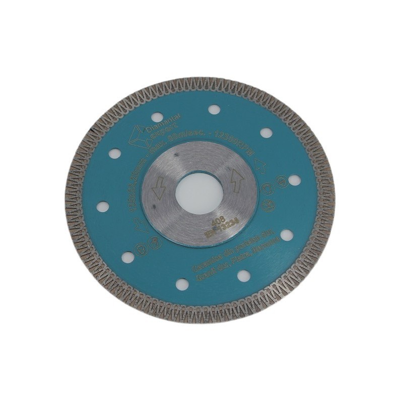 Disc DiamantatExpert pt. Ceramica dura, portelan, gresie 125x22.2 (mm) Super Premium - DXDH.3901.125