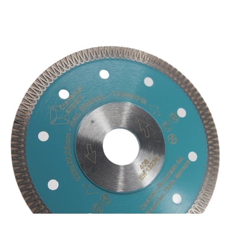 Disc DiamantatExpert pt. Ceramica dura, portelan, gresie 125x22.2 (mm) Super Premium - DXDH.3901.125