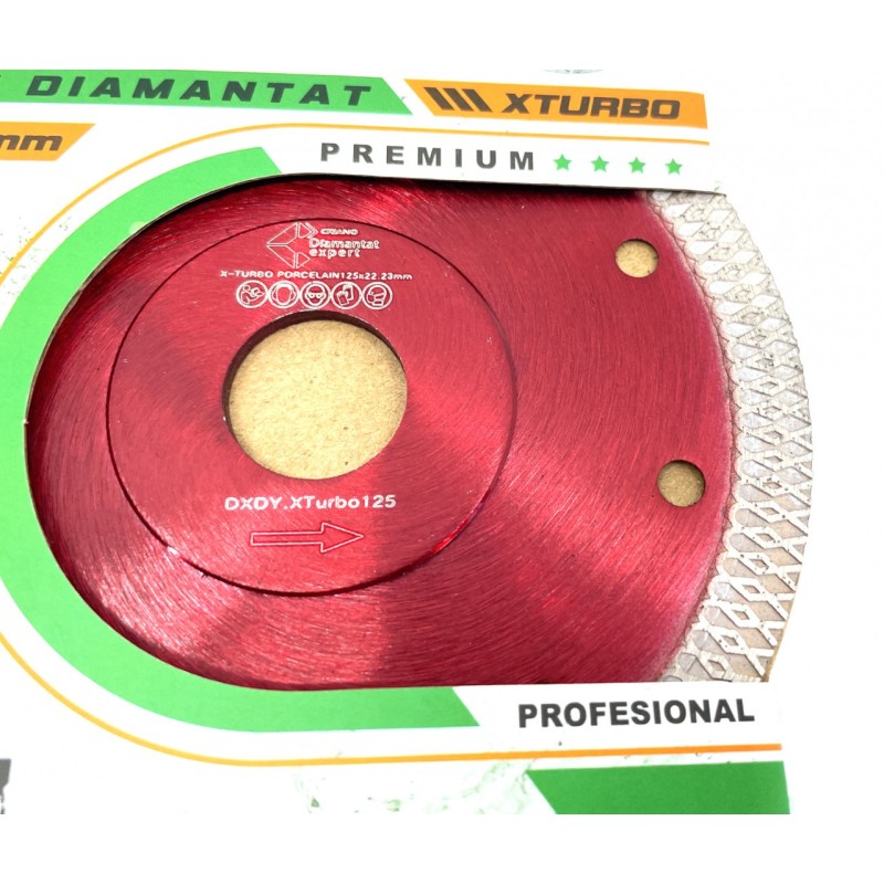 Disc DiamantatExpert pt. Portelan dur & Gresie ft. dura 125x22.2 (mm) Premium - DXDY.XTURBO.125