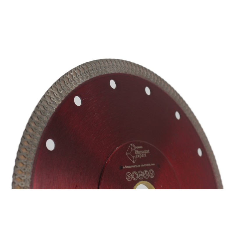 Disc DiamantatExpert pt. Portelan dur & Gresie ft. dura 180x25.4/22.2 (mm) Premium - DXDY.XTURBO.180.25
