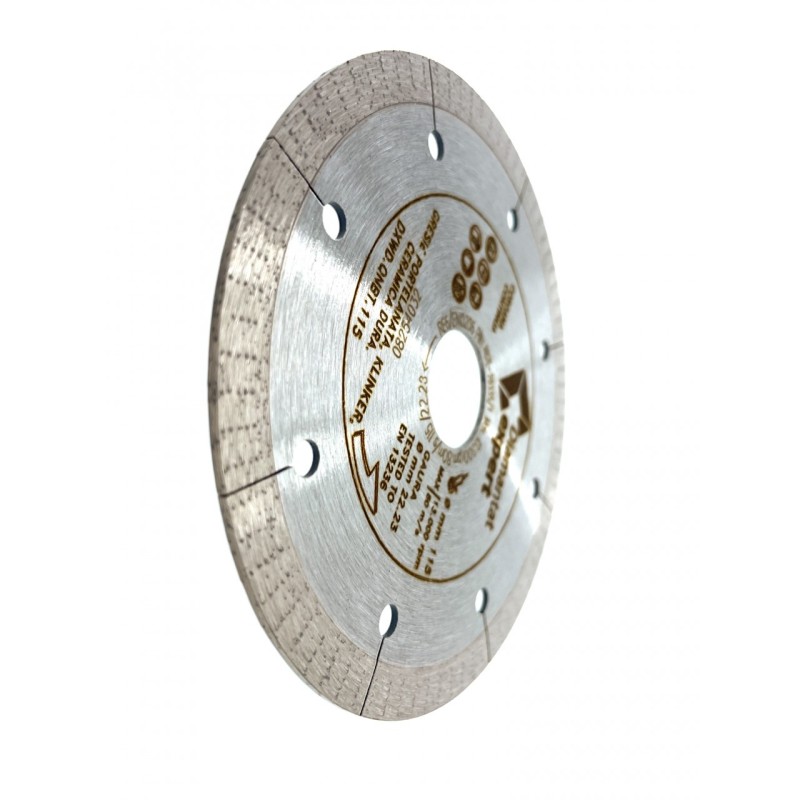 Disc DiamantatExpert pt. Portelan dur, ceramica dura - Ultra Long Life 115x22.2 (mm) Ultra Premium - DXWD.QNBT.115