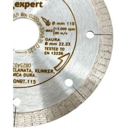 Disc DiamantatExpert pt. Portelan dur, ceramica dura - Ultra Long Life 115x22.2 (mm) Ultra Premium - DXWD.QNBT.115