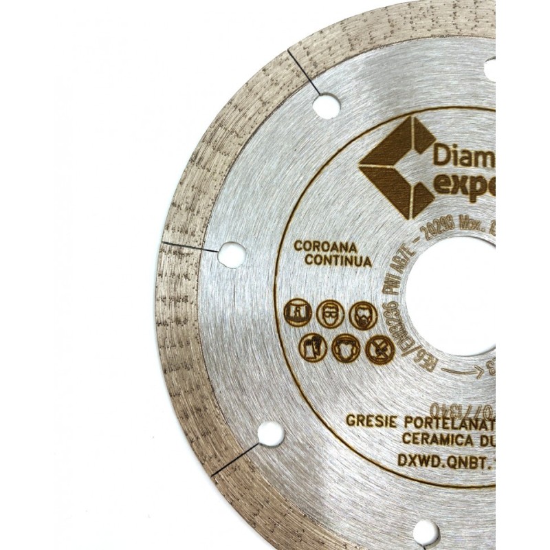 Disc DiamantatExpert pt. Portelan dur, ceramica dura - Ultra Long Life 125x22.2 (mm) Ultra Premium - DXWD.QNBT.125