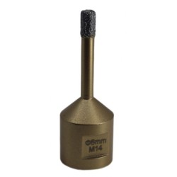 Carota diamantata pt. gresie portelanata & piatra - diam. 6mm -cu ceara- Premium - DXDY.GOLDrill.06
