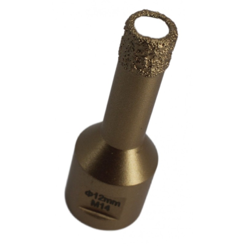 Carota diamantata pt. gresie portelanata & piatra - diam. 12mm -cu ceara- Premium - DXDY.GOLDrill.12