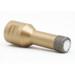 Carota diamantata pt. gresie portelanata & piatra - diam. 14mm -cu ceara- Premium - DXDY.GOLDrill.14