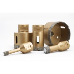 Carota diamantata pt. gresie portelanata & piatra - diam. 14mm -cu ceara- Premium - DXDY.GOLDrill.14