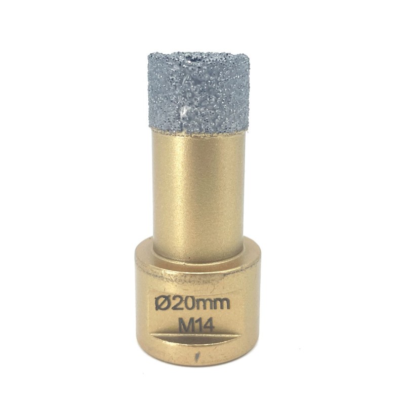 Carota diamantata pt. gresie portelanata & piatra - diam. 20mm - Premium - DXDY.GOLDrill.20