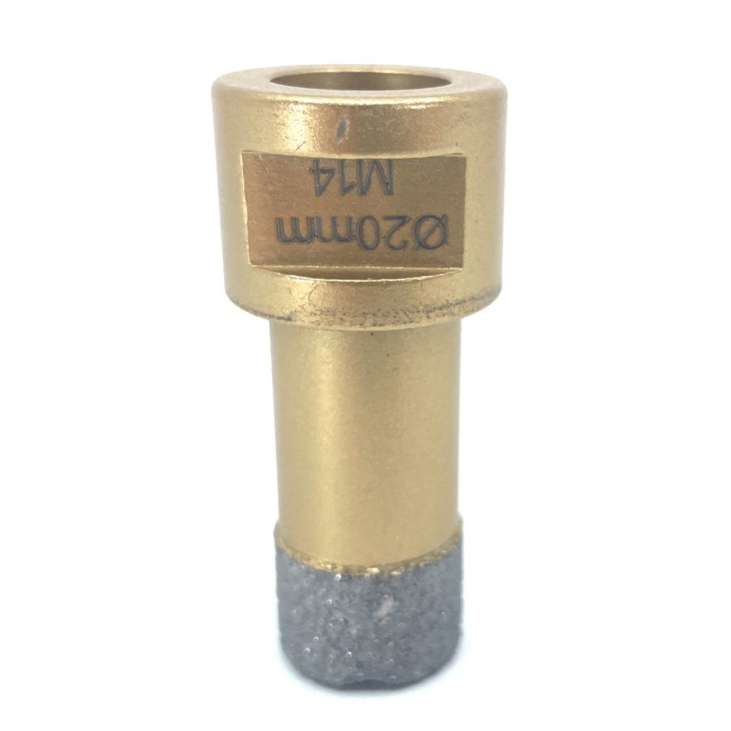 Carota diamantata pt. gresie portelanata & piatra - diam. 20mm - Premium - DXDY.GOLDrill.20