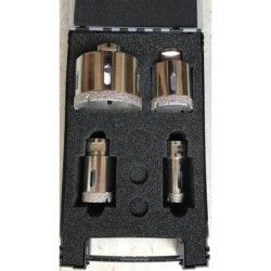 Set 4 carote diamantate pt. gresie portelanata & piatra - diam. 20, 35, 50, 75mm Super Premium - DXDH.80407.S20-75.Set