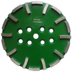 Disc cu segmenti diamantati pt. slefuire pardoseli - segment dur - Verde - 250 mm - prindere 19mm - DXDH.8500.250.23