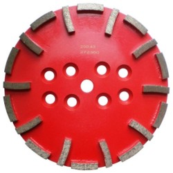 Disc cu segmenti diamantati pt. slefuire pardoseli - segment mediu - Rosu - 250 mm - prindere 19mm - DXDH.8500.250.43