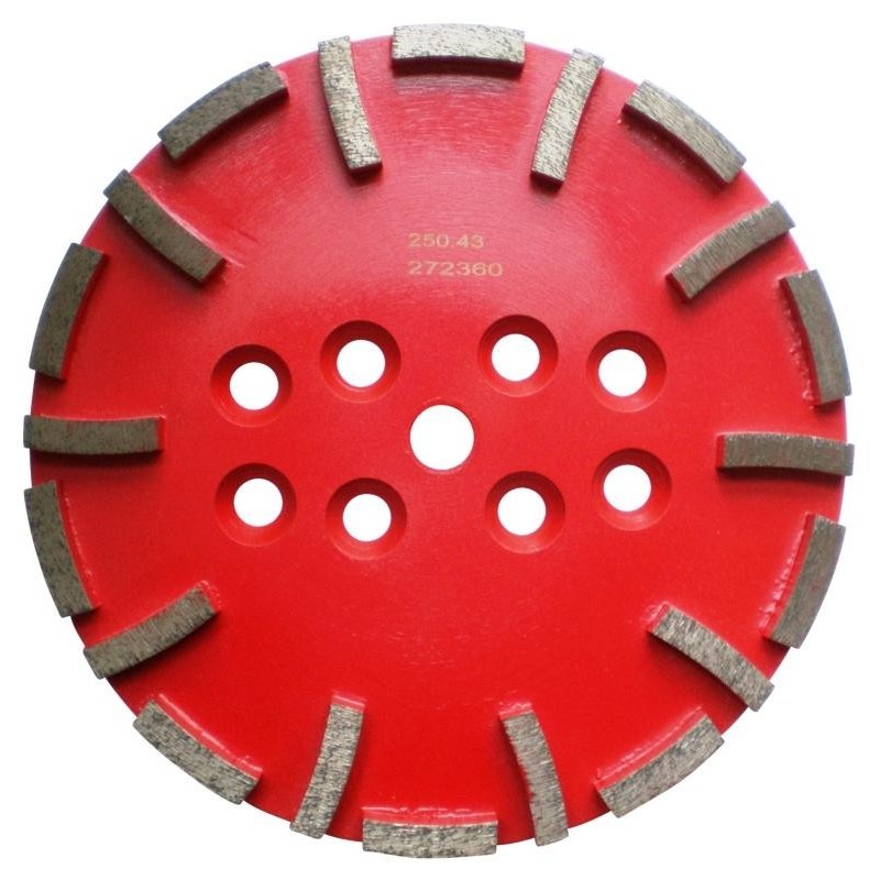 Disc cu segmenti diamantati pt. slefuire pardoseli - segment mediu - Rosu - 250 mm - prindere 19mm - DXDH.8500.250.43