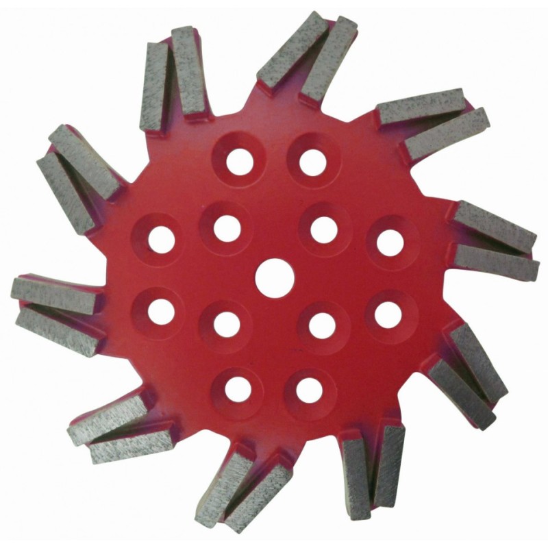 Disc stea cu segmenti diamantati pt. slefuire pardoseli - segment fin - Rosu - 250 mm - prindere 19mm - DXDH.8501.250.11.63 Disc stea cu segmenti diamantati pt. slefuire pardoseli - segment fin - Rosu - 250 mm - prindere 19mm - DXDH.8501.250.11.63