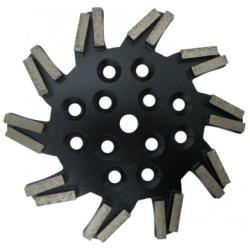 Disc stea cu segmenti diamantati pt. slefuire pardoseli - segment foarte fin - Negru - 250 mm - prindere 19mm - DXDH.8501.250.11