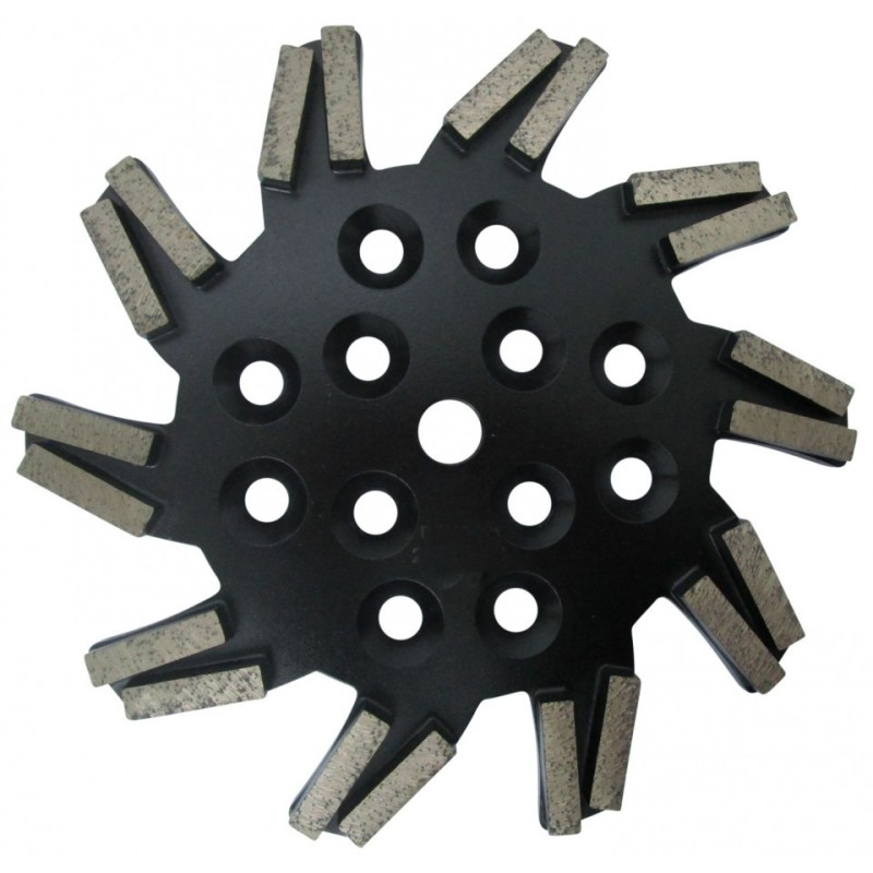 Disc stea cu segmenti diamantati pt. slefuire pardoseli - segment foarte fin - Negru - 250 mm - prindere 19mm - DXDH.8501.250.11 Disc stea cu segmenti diamantati pt. slefuire pardoseli - segment foarte fin - Negru - 250 mm - prindere 19mm - DXDH.8501.250.11