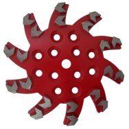 Disc stea cu segmenti diamantati pt. slefuire pardoseli - segment mediu - Rosu - 250 mm - prindere 19mm - DXDH.8501.250.13.43