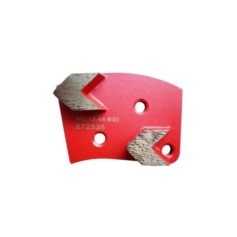 Placa cu segmenti diamantati pt. slefuire pardoseli - segment mediu (rosu) - # 40 - prindere M8 - DXDH.8508.13.44-R