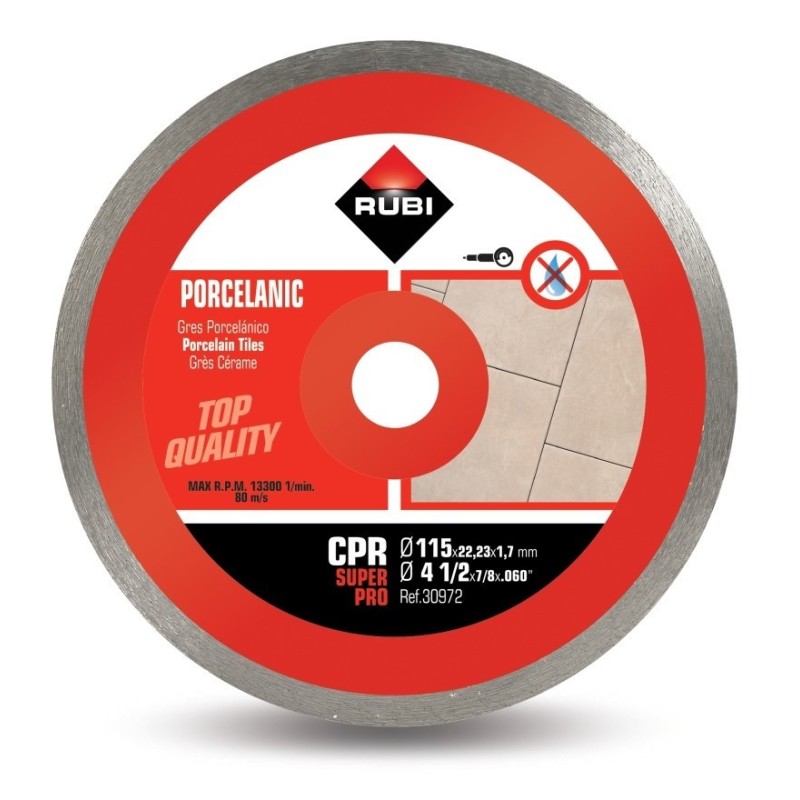 Disc diamantat pt. gresie portelanata 115mm, CPR 115 SuperPro - RUBI-30972