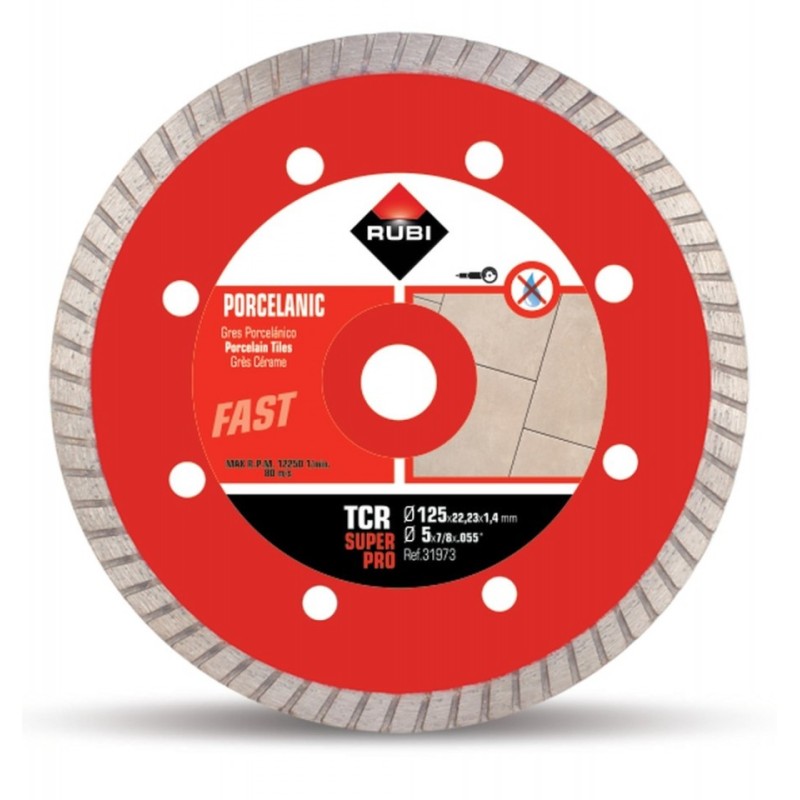 Disc diamantat pt. gresie portelanata 125mm, TCR 125 SuperPro - RUBI-31973