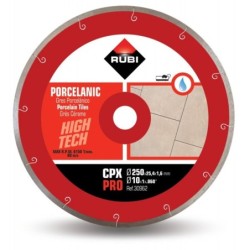 Disc diamantat pt. gresie portelanata 250mm, CPX 250 Pro - RUBI-30962